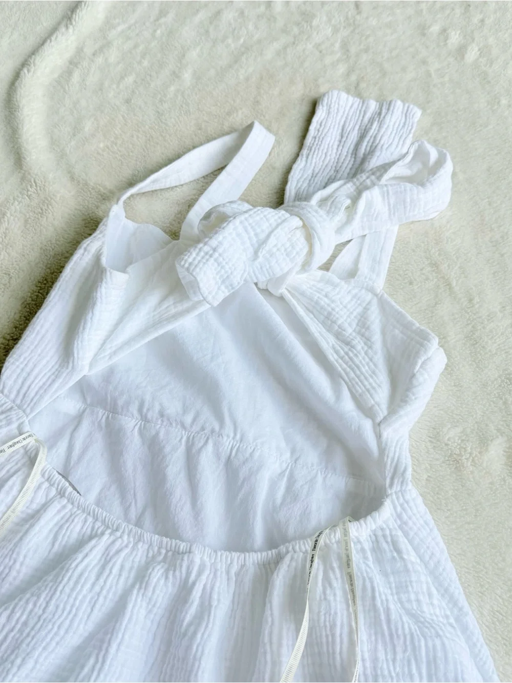 Favorite Daughter Go To Cotton White Sleeveless Midi Dress M